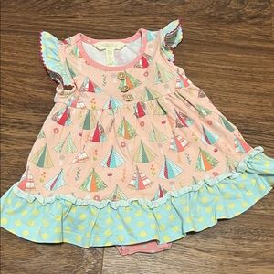 Matilda Jane Pink and Blue Baby Dress